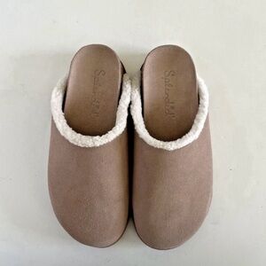 NIB in Box Splendid Women’s Cora Faux Shearling Lined Leather Mule Sz‎ 8 Slip On